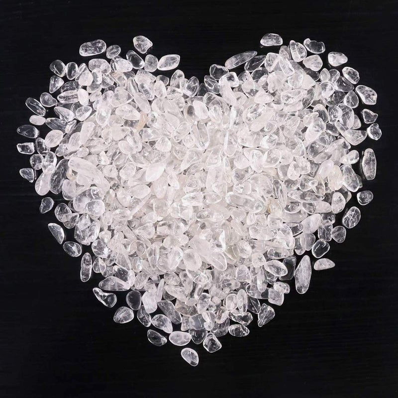 WAYBER 2 Lbs/920g Natural White Clear Quartz Crystal Stones Irregular Aquarium Pebble Decorative Rocks Gravels Sands for Turtle Tank//Terrarium/Flowerpot/Vase Decoration (Fill 2 Cups) - Image 2